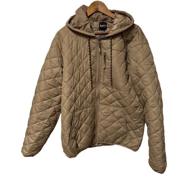 Mack Russo Men's Hooded Tan Bomber Jacket Size XXL - Picture 1 of 9